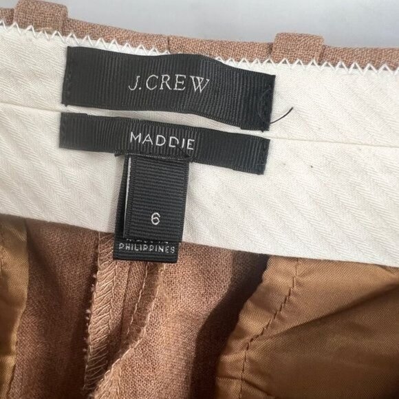 J. Crew maddie brown tan pants trousers size 6 - Picture 7 of 7